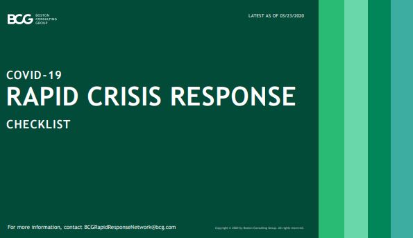 BCG COVID-19 Rapid Response Checklist