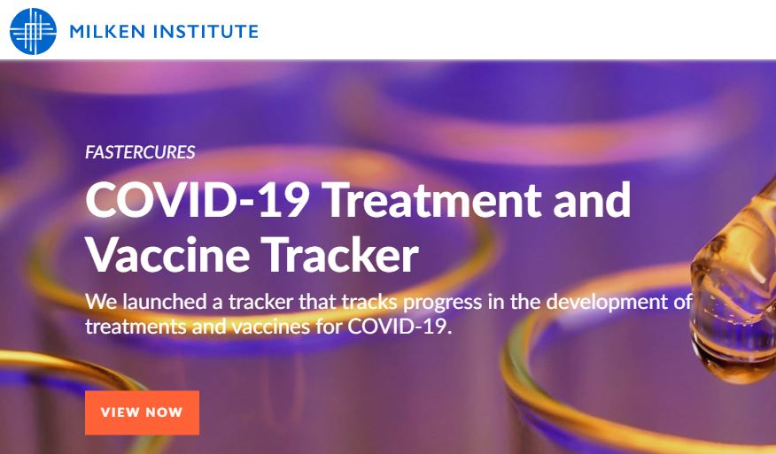 Milken Institute COVID-19 Treatment and Vaccine Tracker